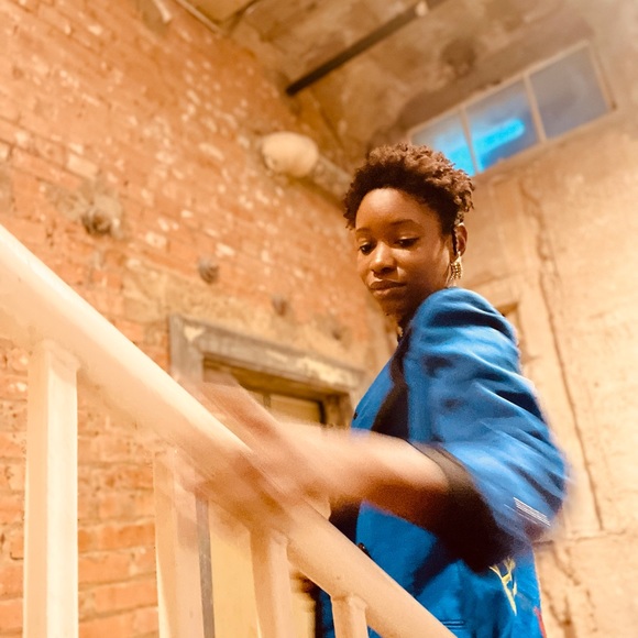 Custom Faith Blue Vintage Dress Jacket-Isa 43-Size 8 - Picture 2 of 5